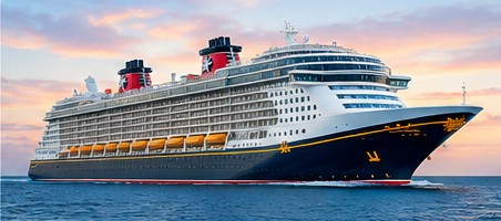 Cruise ship on the ocean